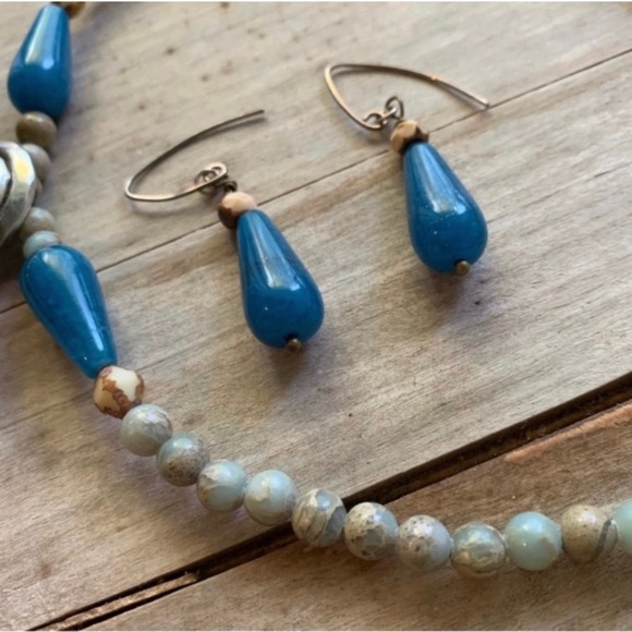 OOAK Gemstone & Watch movement necklace set - Picture 3 of 5